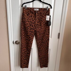 New Articles‎ of Society High Rise Leopard Print Jeans Slim Fit Size 28
